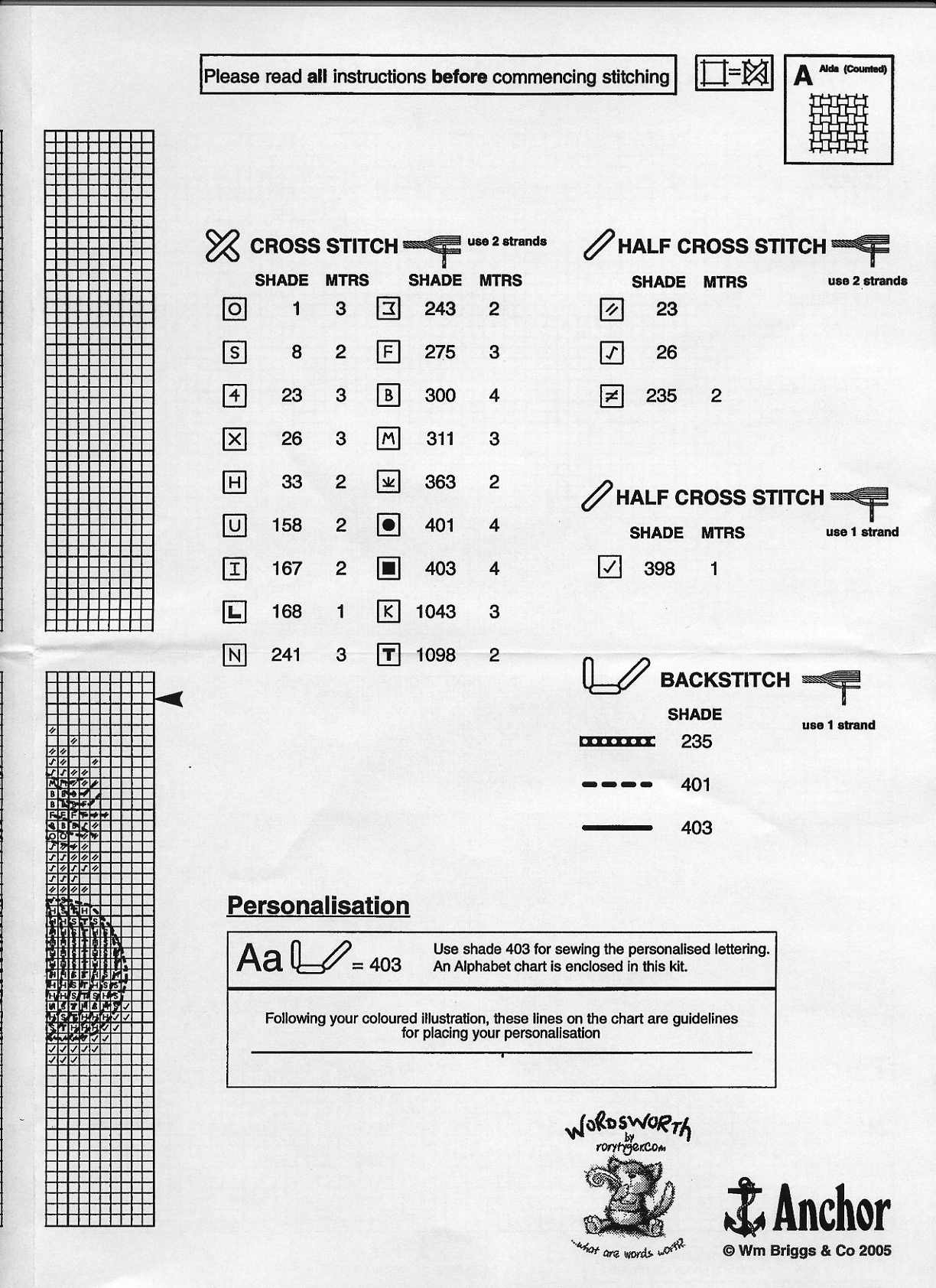 Schema punto croce Gatto Dorme 6c