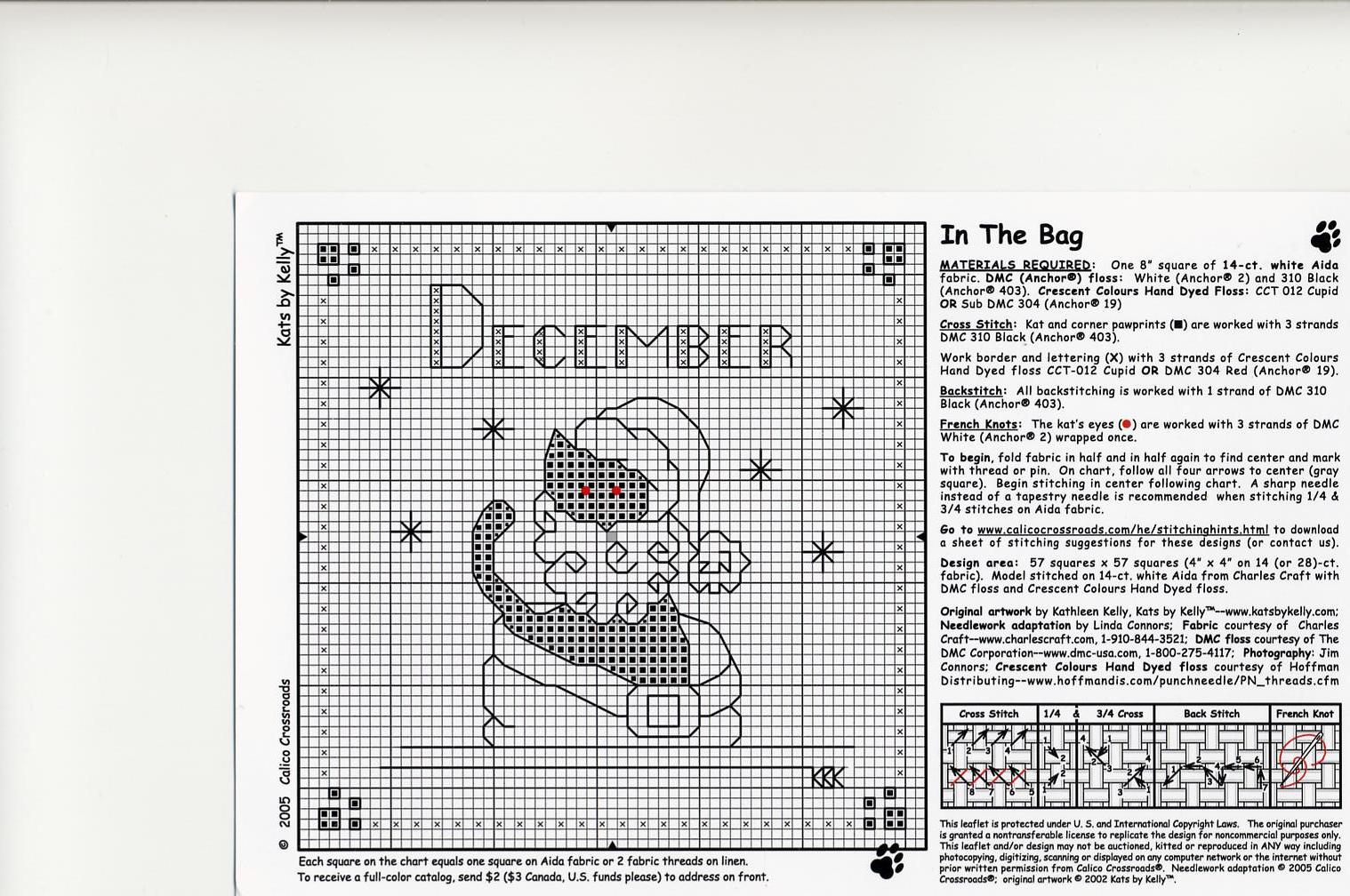 Schema punto croce Gatto Nero Dicembre2