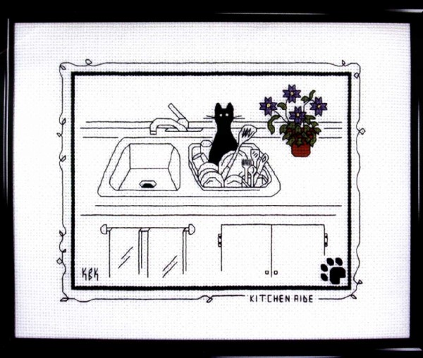 Schema punto croce Gatto Nero Lavello1