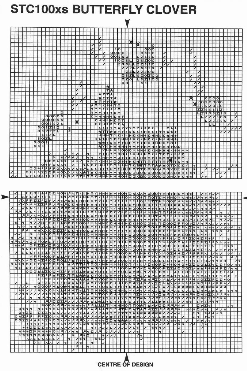 Schema punto croce Gatto Tra Farfalle2