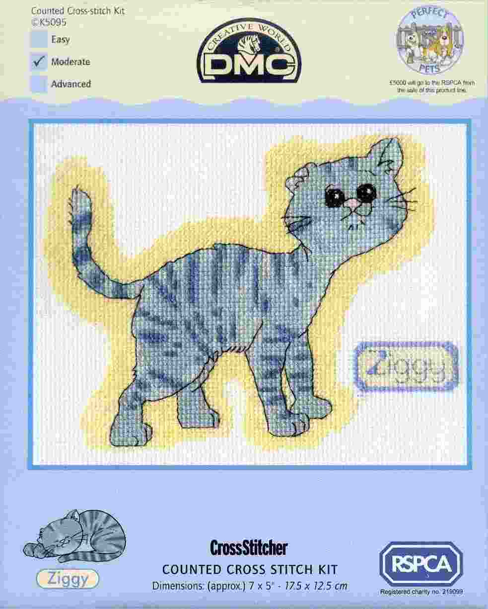Schema punto croce Gatto Ziggy 1