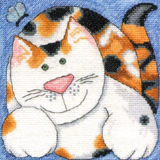 Schema punto croce Gattone 1