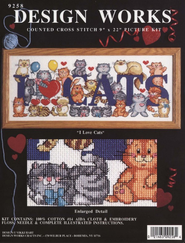 Schema punto croce Love Cats 1a