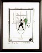 Schema punto croce Gatto Nero Bagno1