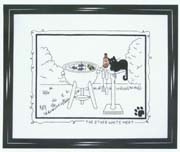 Schema punto croce Gatto Nero Barbecue1