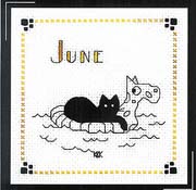 Schema punto croce Gatto Nero Giugno1