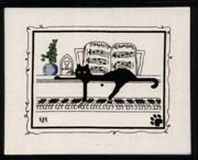 Schema punto croce Gatto Nero Piano1