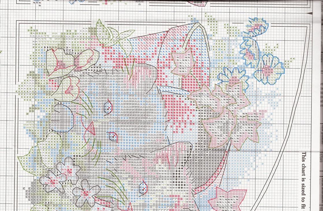 Schema punto croce Stagioni Gatti 1j