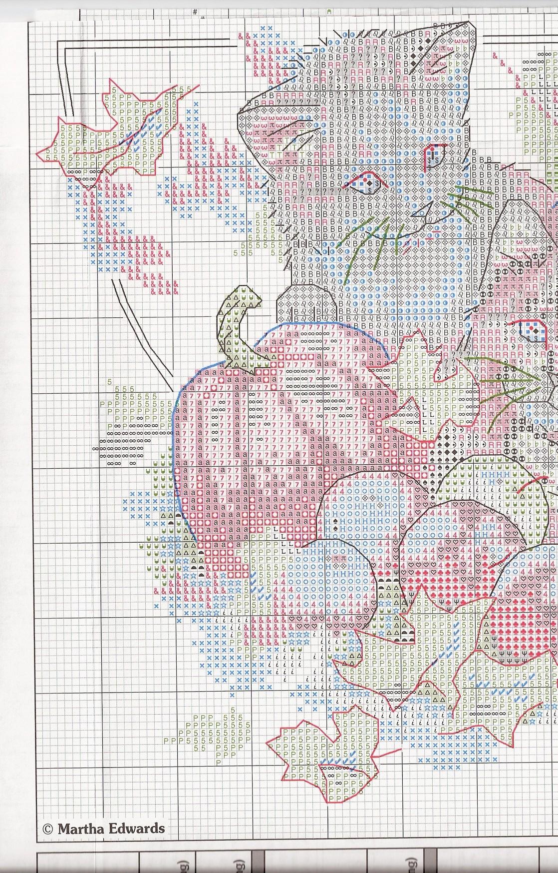 Schema punto croce Stagioni Gatti 1l