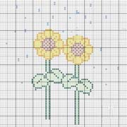 Schema punto croce Girasole 15