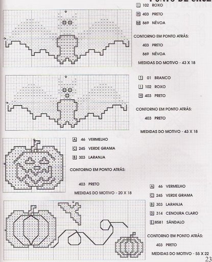 Schema punto croce Halloween Alfabeto 2
