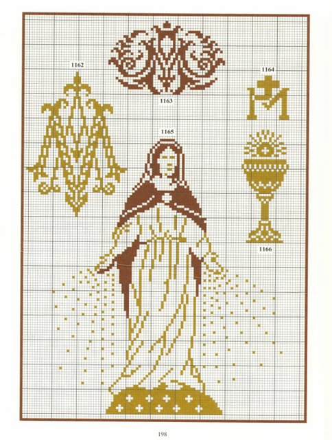 Schema punto croce Madonnina Gialla