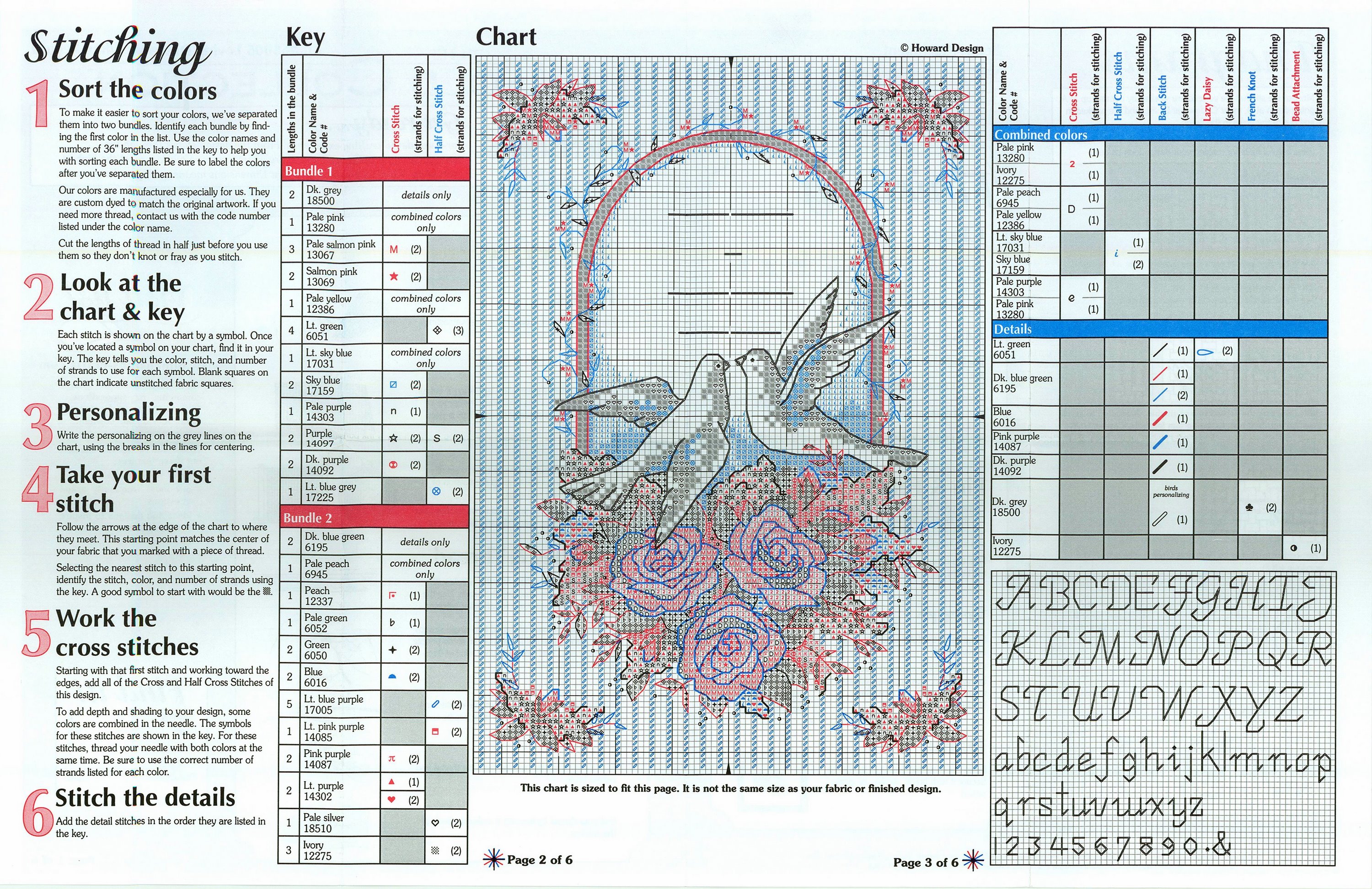 Schema punto croce Colombi 2