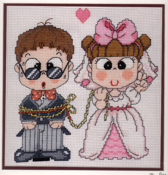 Schema punto croce Legati X Amore 1