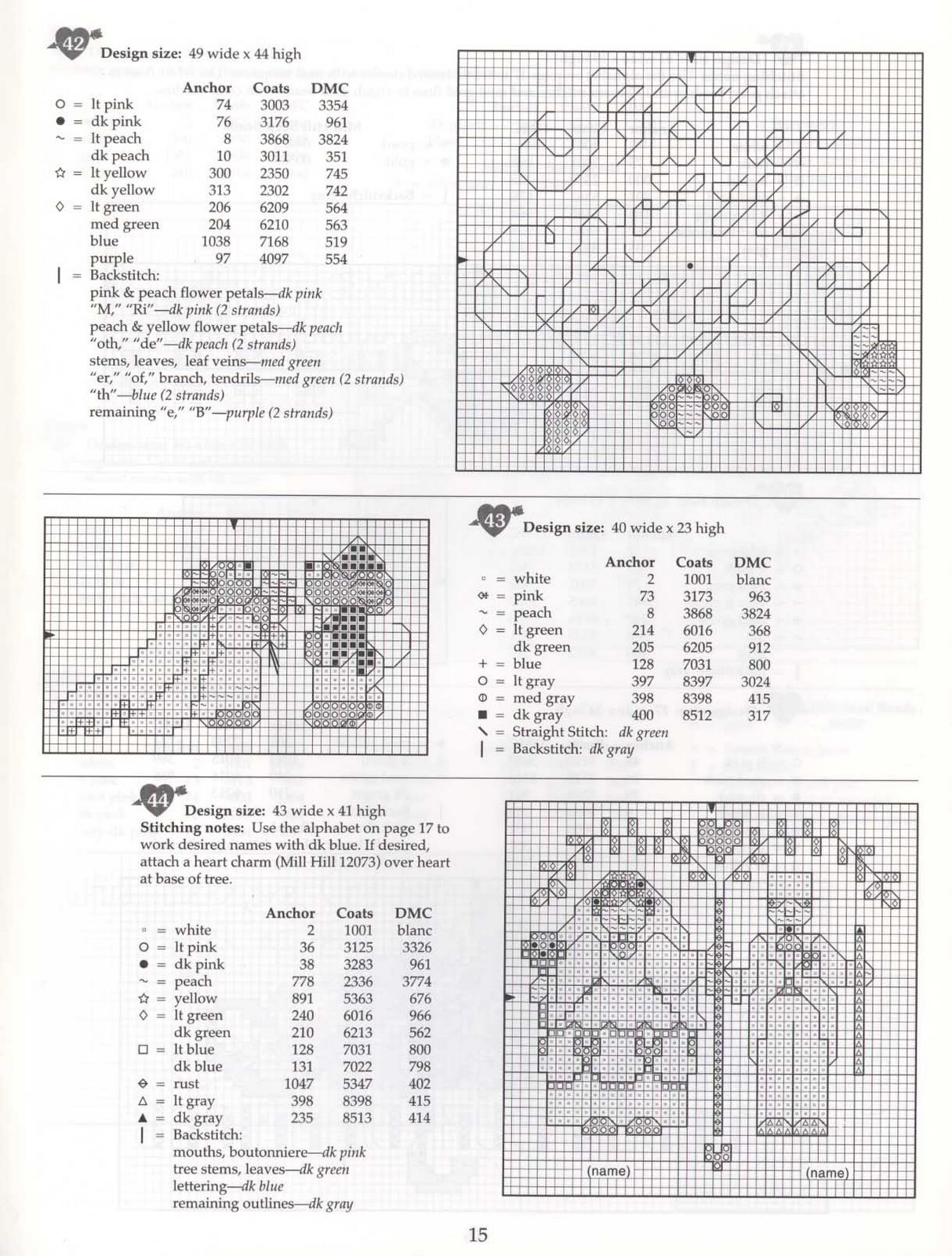 Schema punto croce Matrimonio 08
