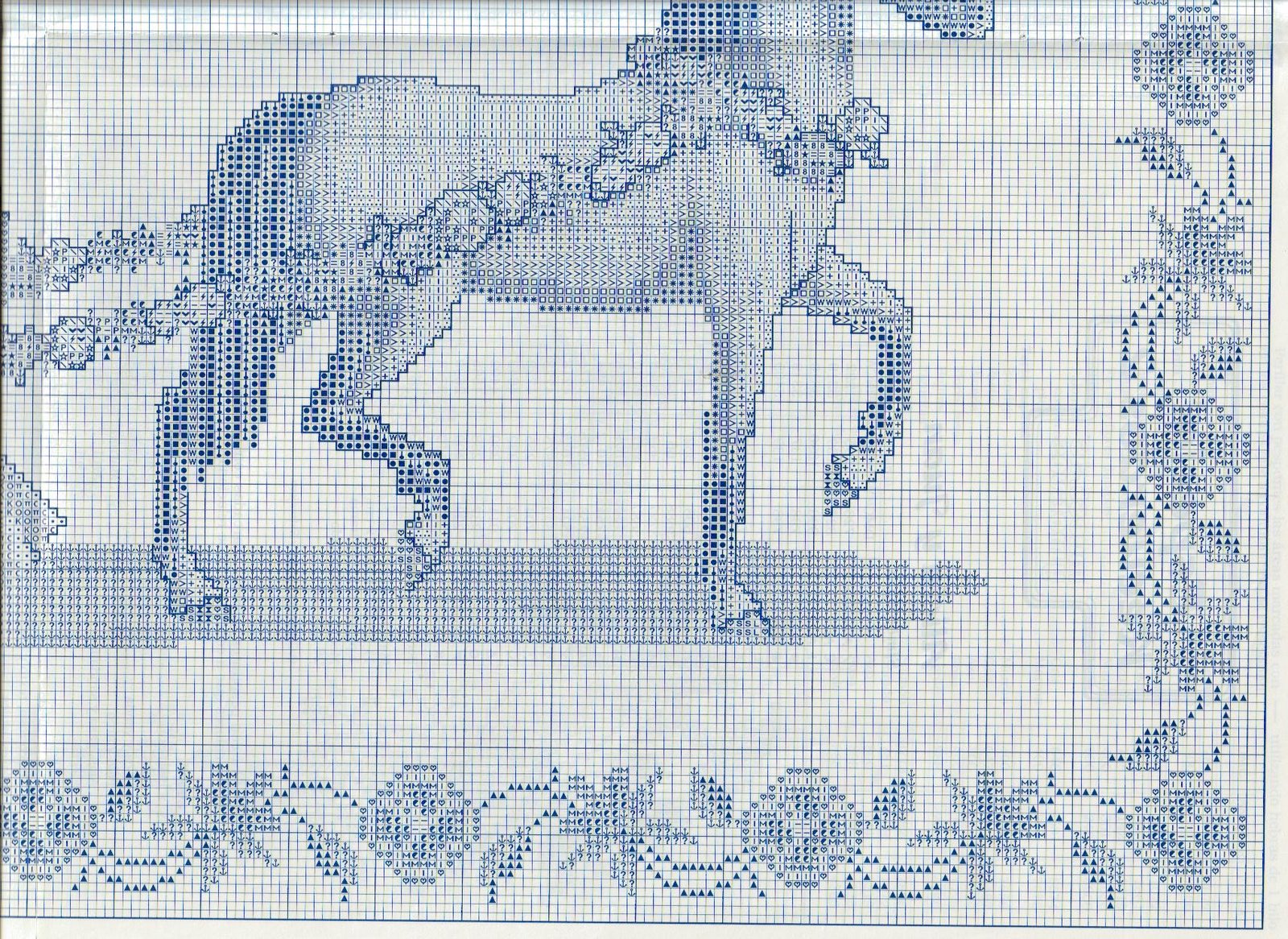 Schema punto croce Sposi In Carrozza 03