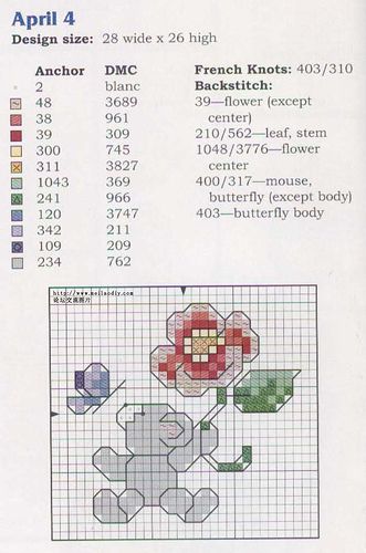 Schema punto croce Idee 218