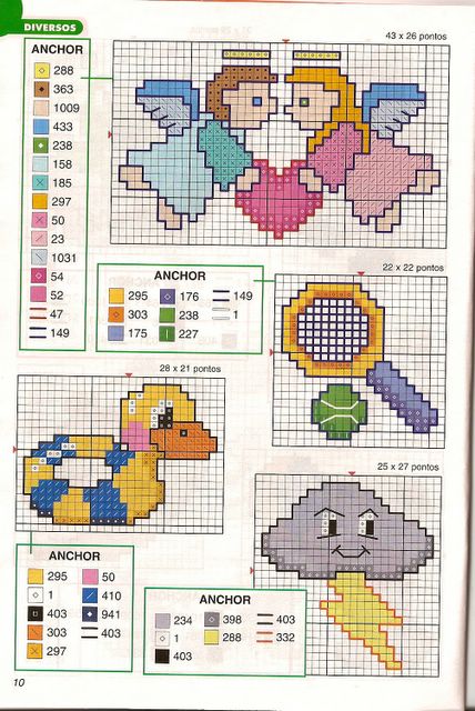 Schema punto croce Idee Infantili 25