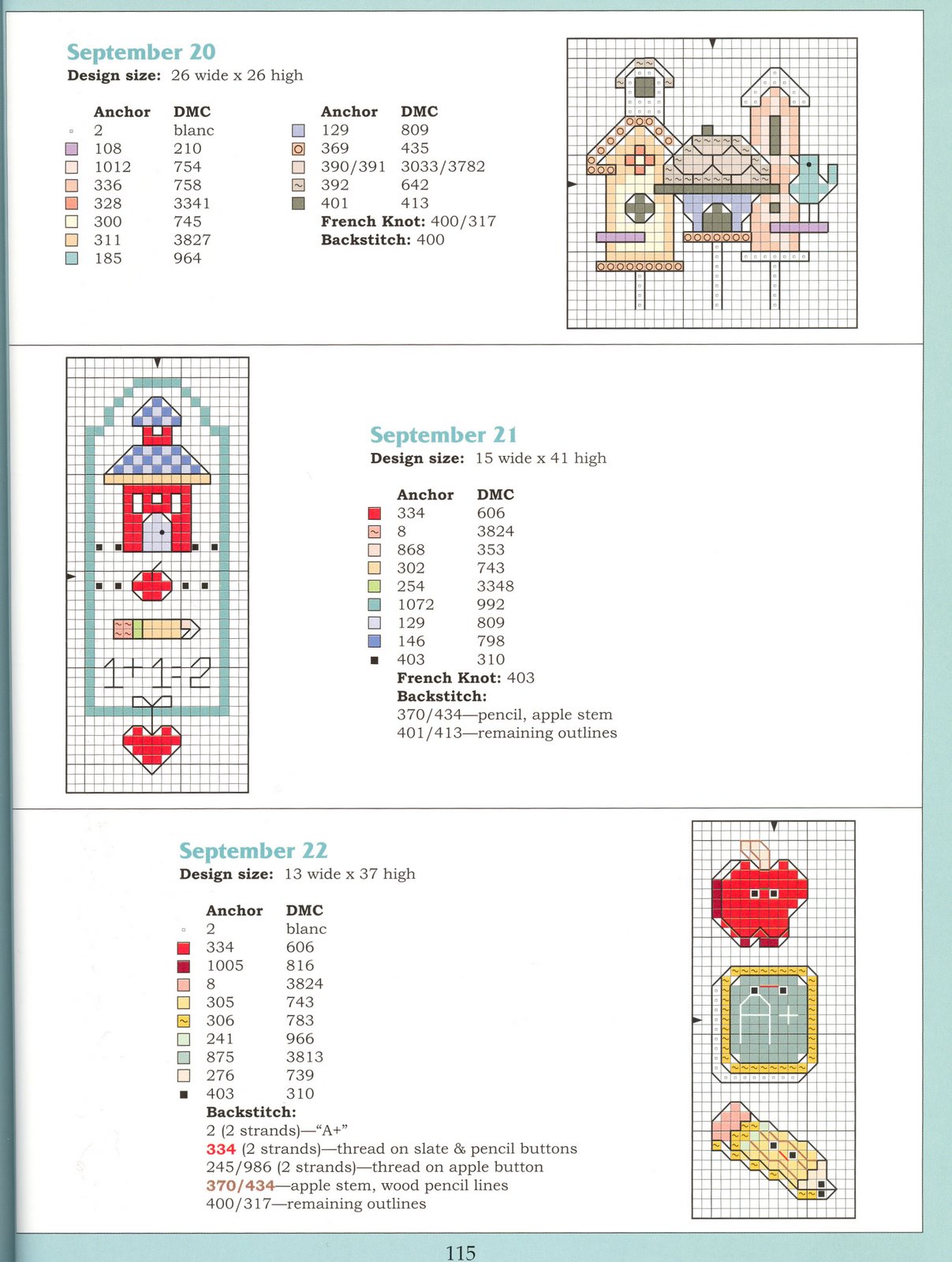 Schema punto croce Idee Infantili 39