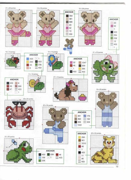 Schema punto croce Idee Infantili 58
