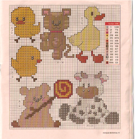 Schema punto croce Idee Infantili 68