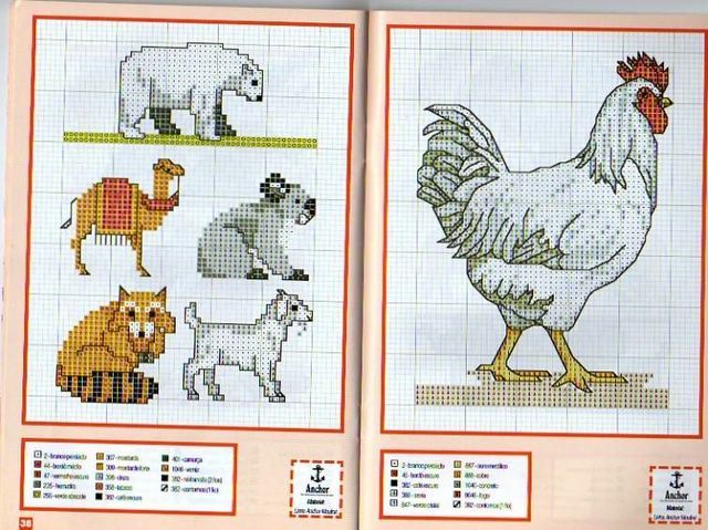 Schema punto croce Mini Animali 19