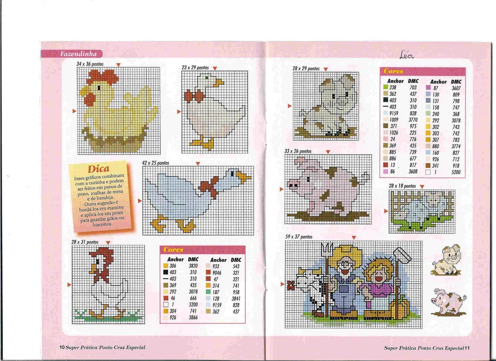 Schema punto croce Mini Animali 34