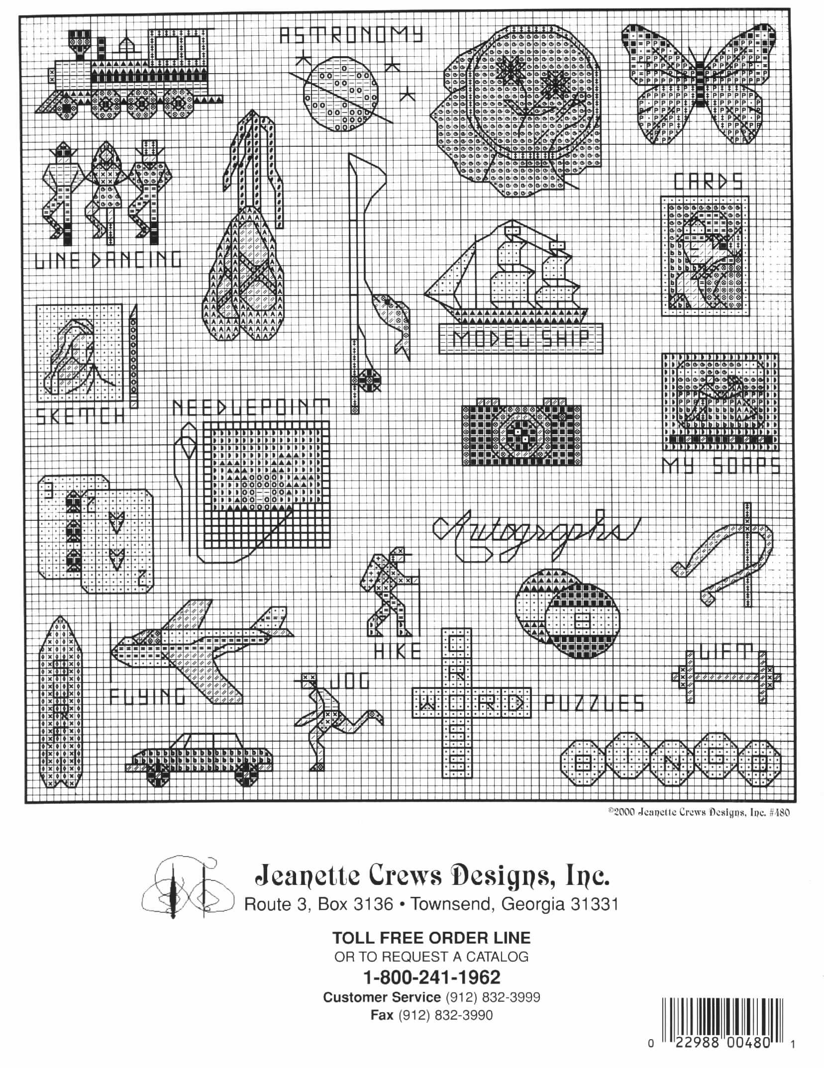 Schema punto croce Pastimes 04