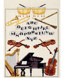 Schema punto croce Sampler Strumenti Musicali 01