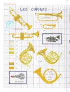 Schema punto croce Strumenti Musicali 50