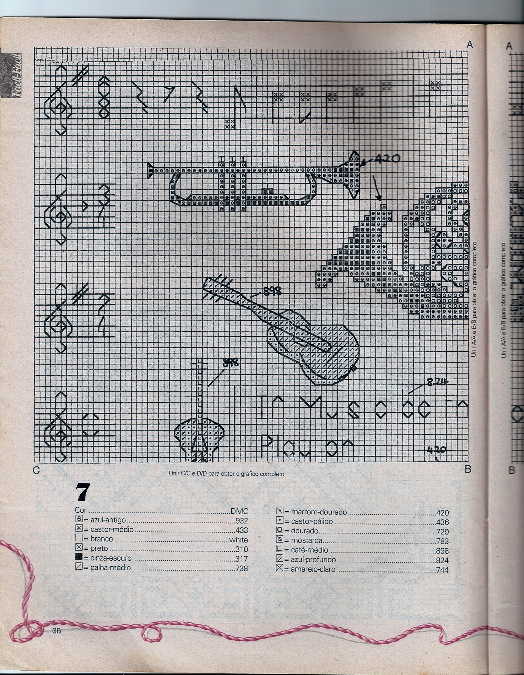 Schema punto croce Strumenti Musicali 19