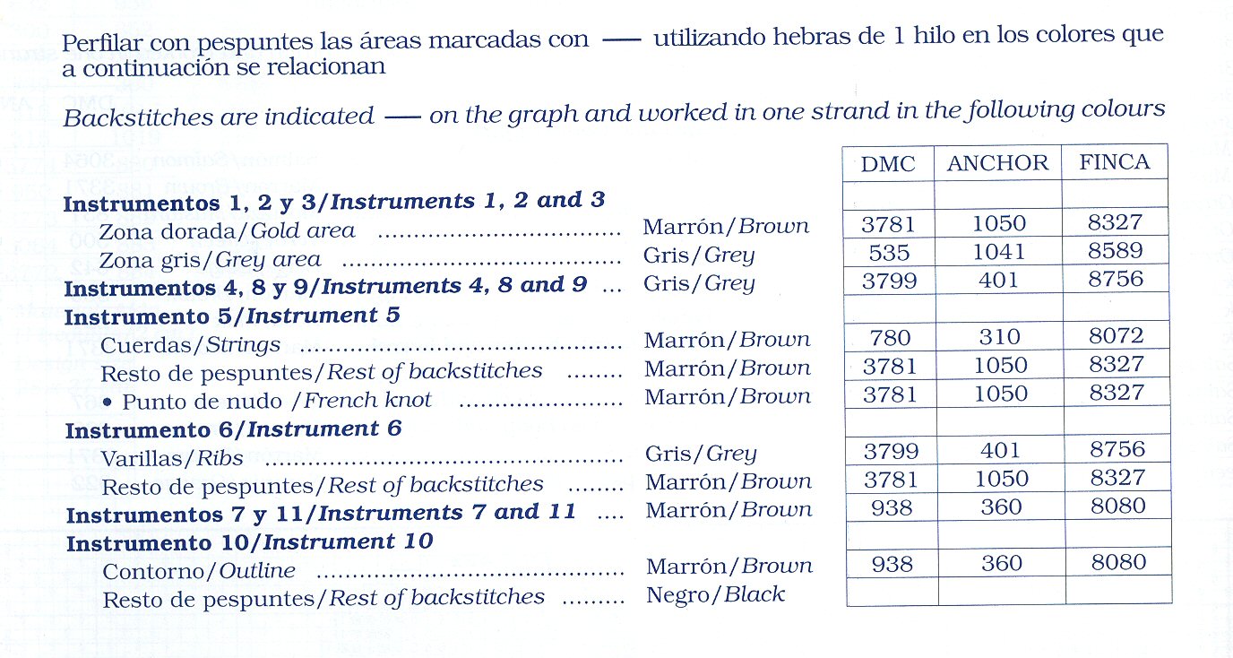 Schema punto croce Strumenti Musicali 27