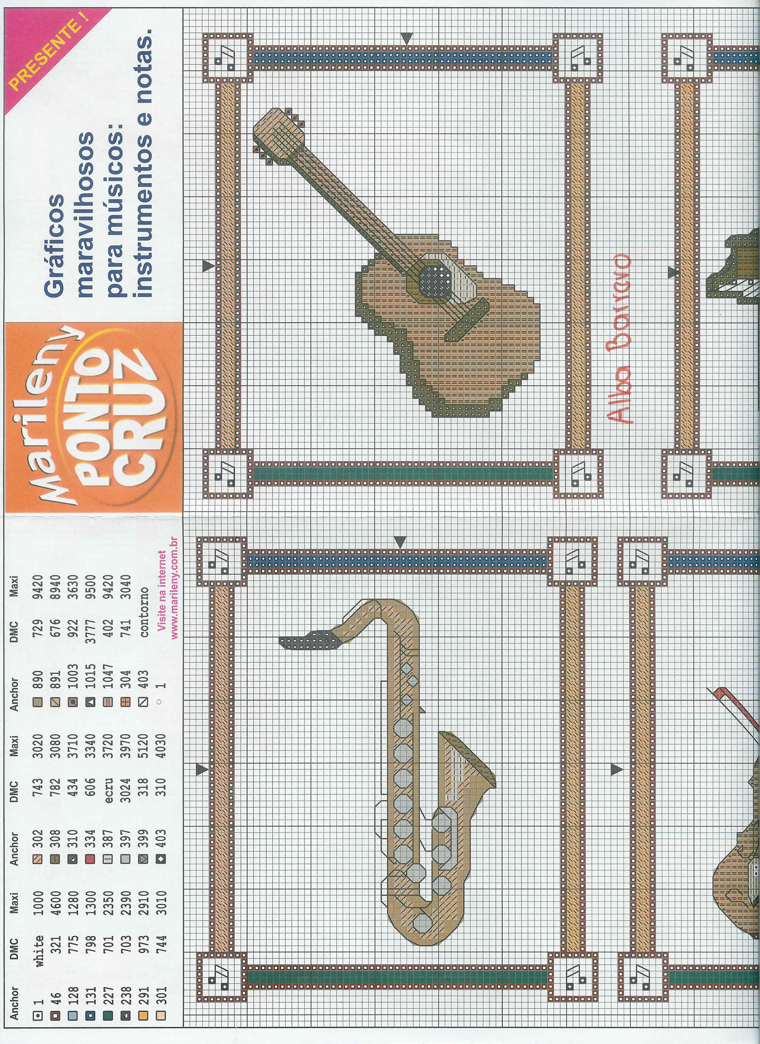 Schema punto croce Strumenti Musicali 37