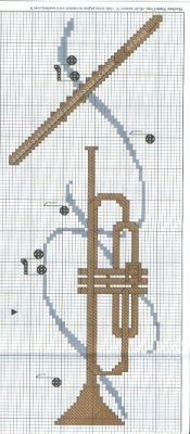 Schema punto croce Strumenti Musicali 55