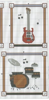 Schema punto croce Strumenti Musicali 57