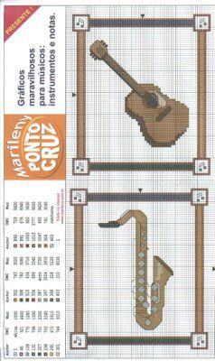 Schema punto croce Strumenti Musicali 59