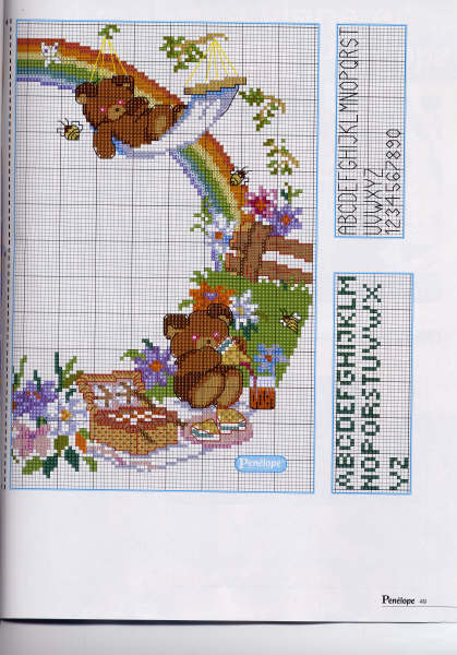 Schema punto croce Arcobaleno 42a