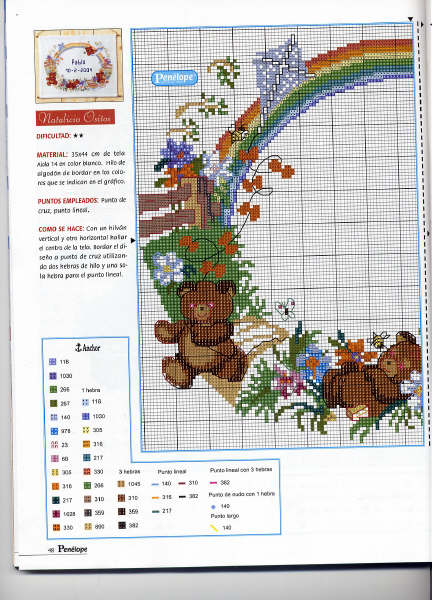 Schema punto croce Arcobaleno 42b