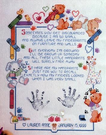 Schema punto croce Auguri 24a