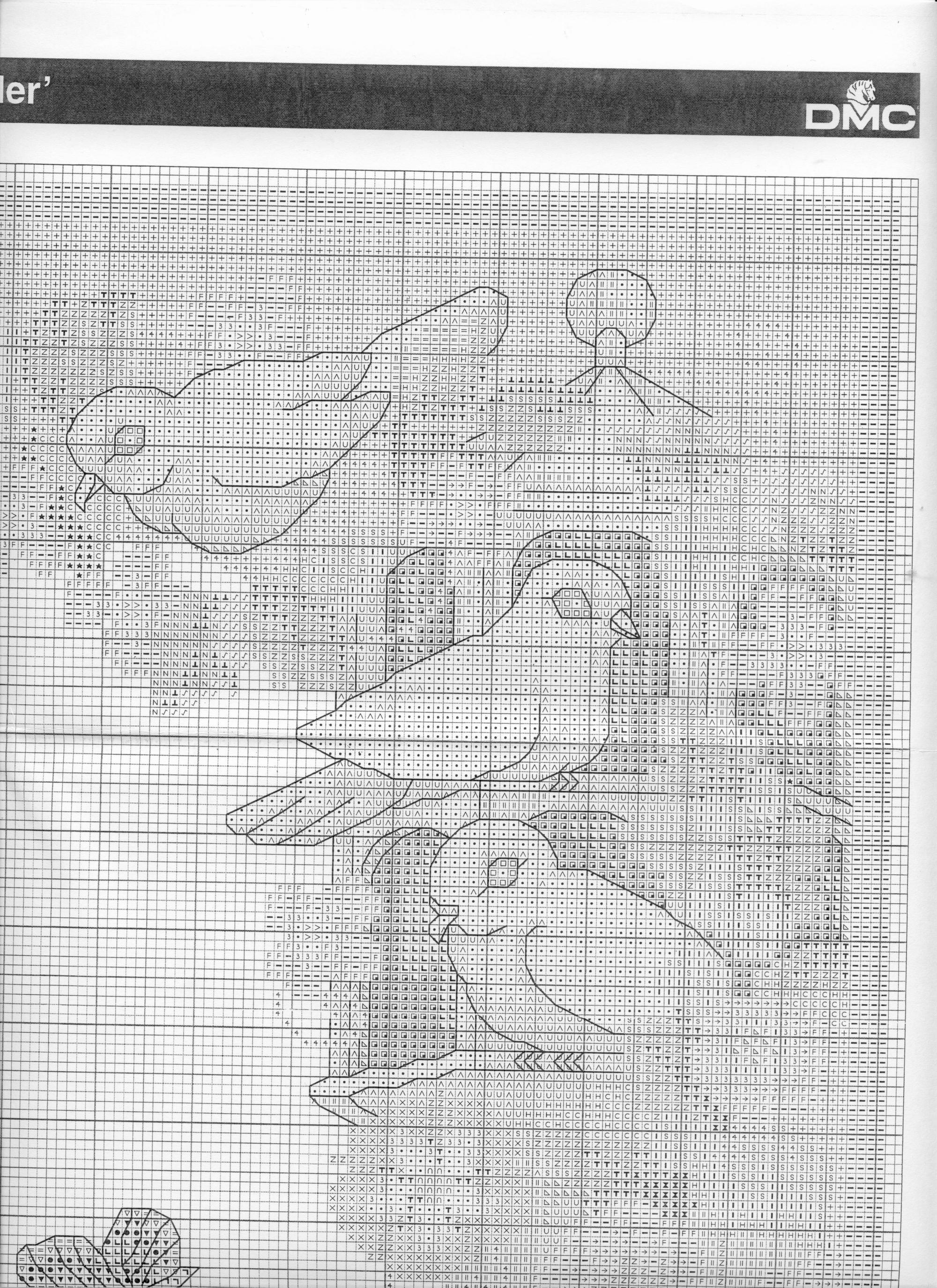 Schema punto croce Cornice Uccellini 11d