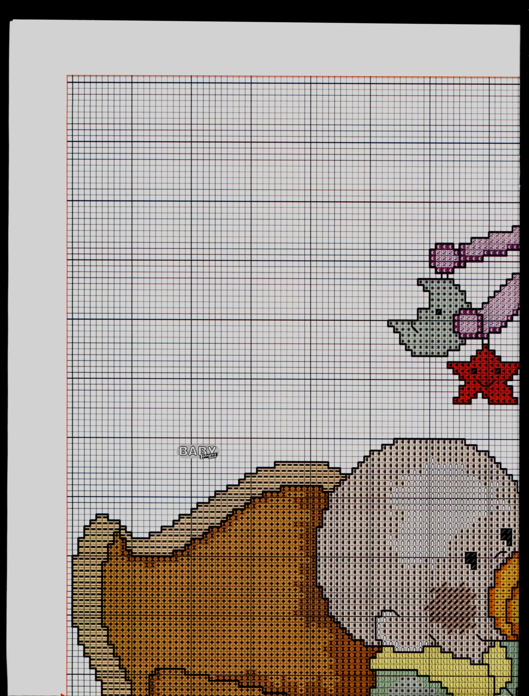 Schema punto croce Culla A Dondolo 10b