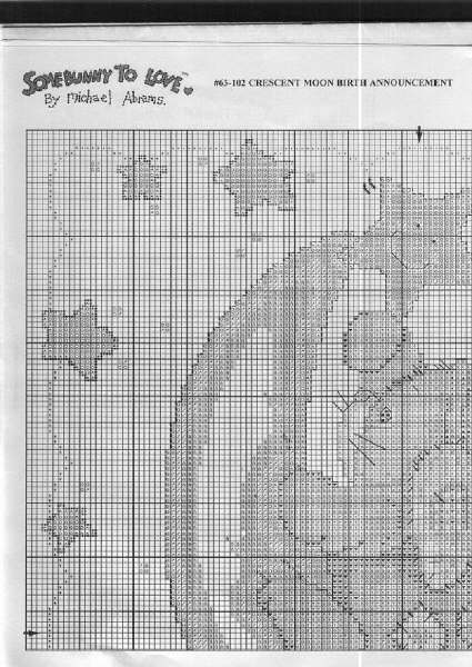 Schema punto croce Elefantino Su Luna 12e