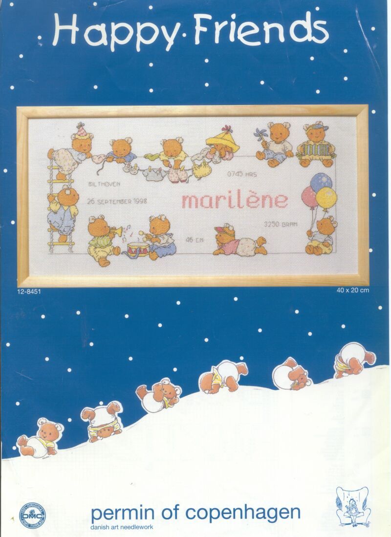 Schema punto croce Happy Friends 36a