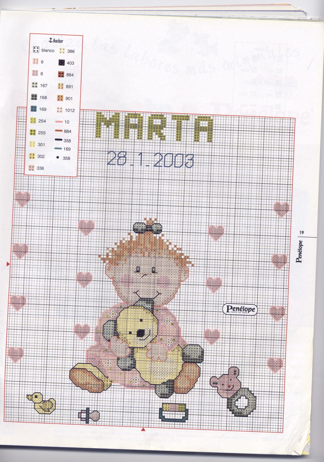 Schema punto croce Marta 4b