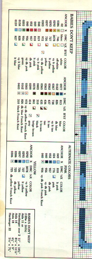 Schema punto croce Neonati 47c