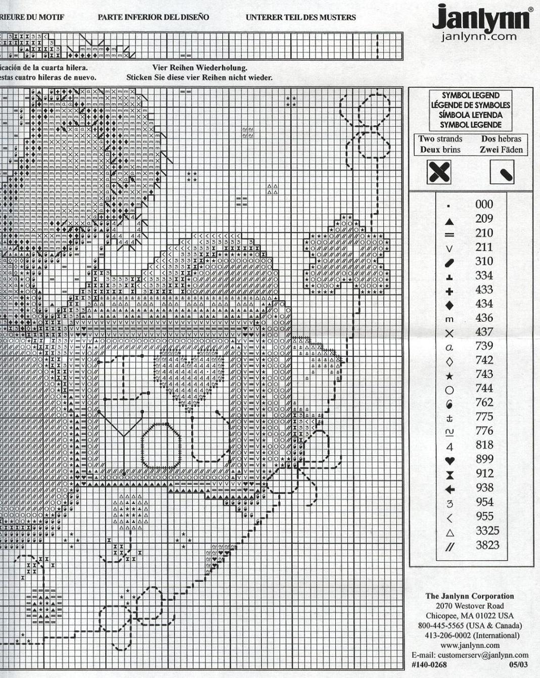 Schema punto croce Orsettino 16e