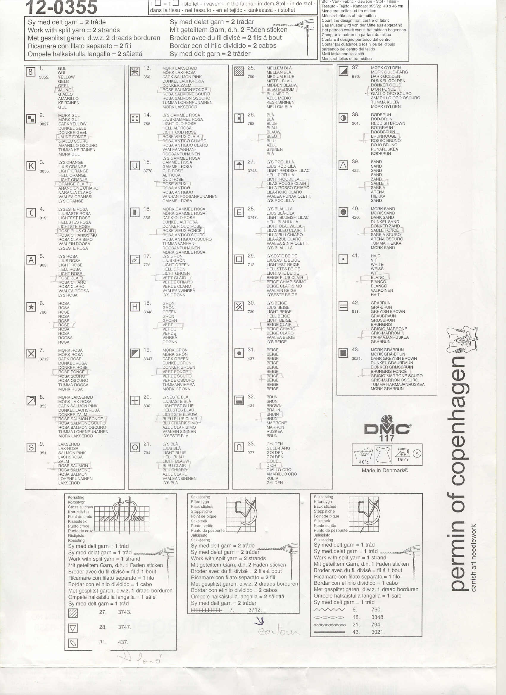 Schema punto croce Piccolo Zoo 33e