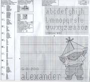 Schema punto croce Alexander 37b