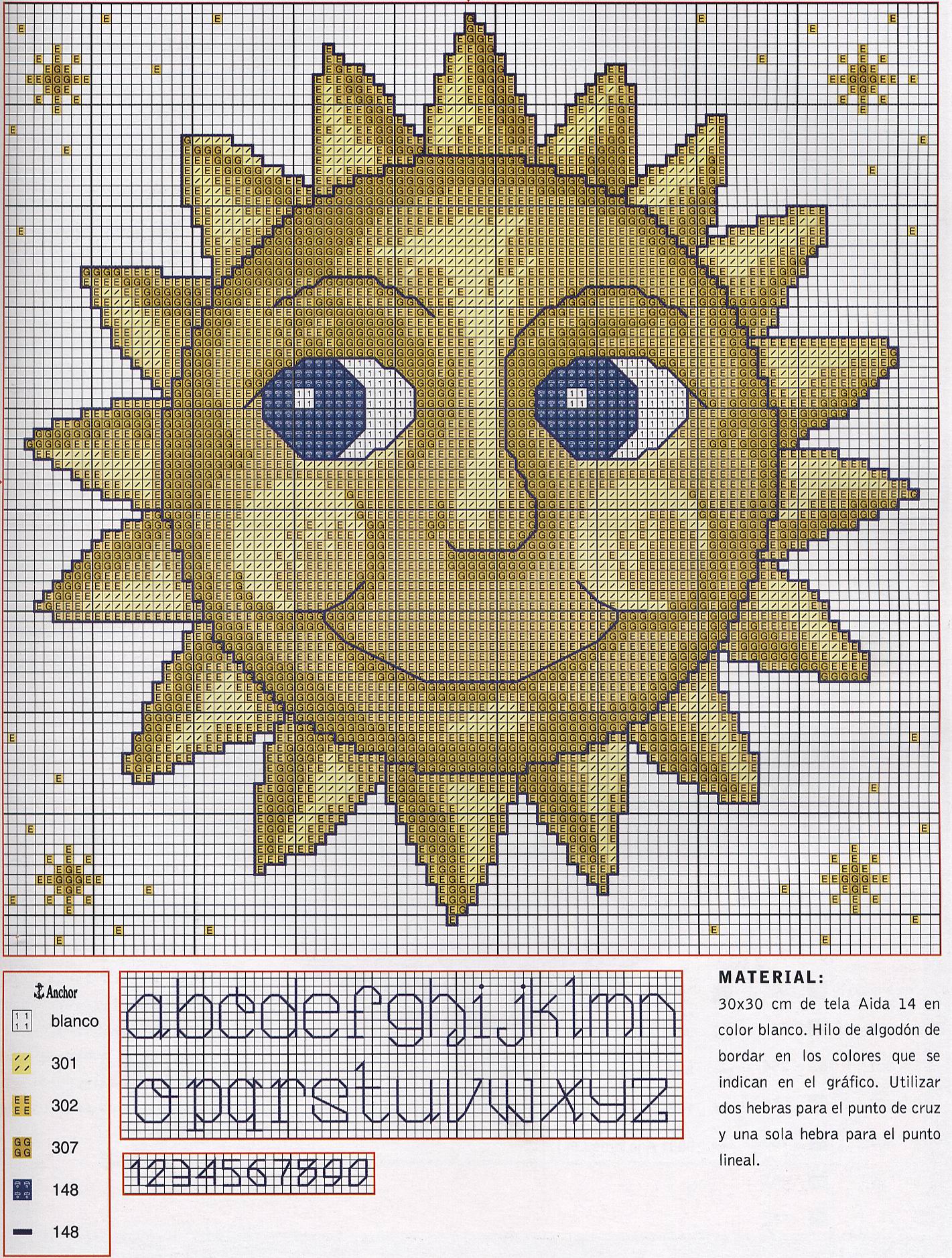 Schema punto croce Sole 5b