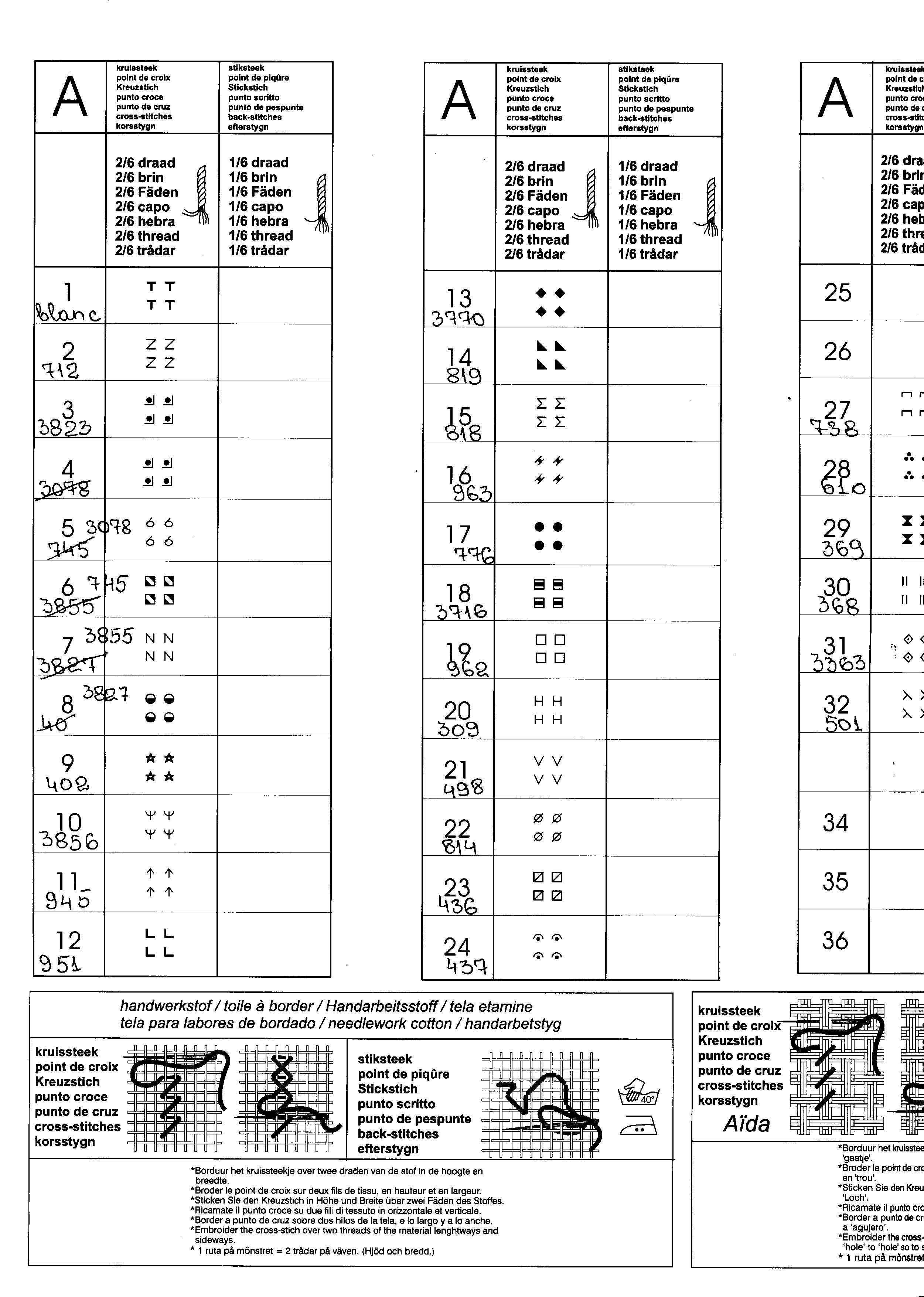 Schema punto croce Sole Neonato 2h